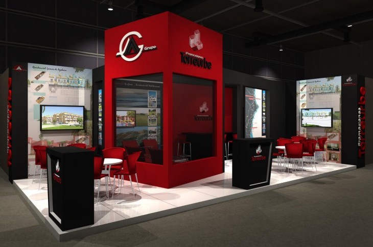 Render realizado para el Stand de Feria de Promociones Torreurbe en Bilbao.